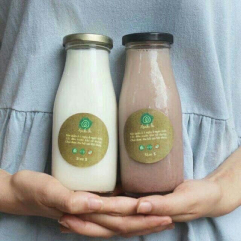 Chai thuỷ tinh 300ml đựng sữa, nước ép, nước trái cây, chưng yến...