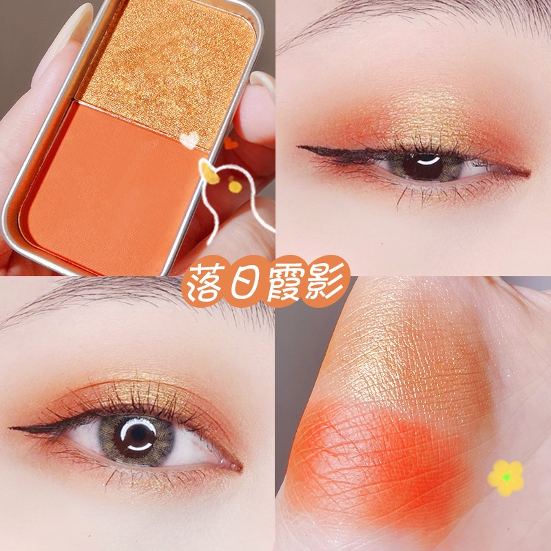 [Hàng mới về] Bảng phấn mắt 2 màu lì ánh ngọc trai kết hợp trang điểm bắt sáng độc đáo cho nữ | BigBuy360 - bigbuy360.vn