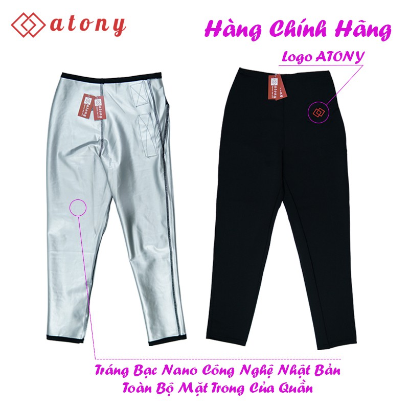 Bộ Đai Quấn Nóng Giảm Mỡ Bụng ATONY, Đai Nịt Bụng Giảm Eo, Tan Mỡ Cao Cấp - Set 2 Áo Đai Lửng + Quần Giảm Mỡ