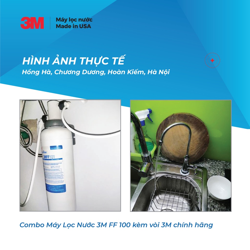 Máy Lọc Nước 3M FF100 Công Suất 22,712L Không Dùng Điện Kèm Vòi 3M