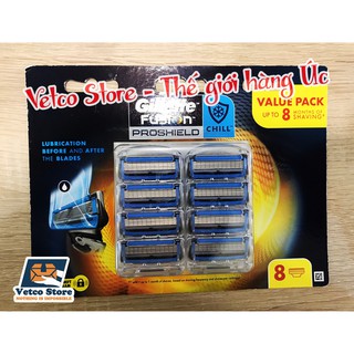 Set 8 Lưỡi Dao Cạo Râu Gillette Úc