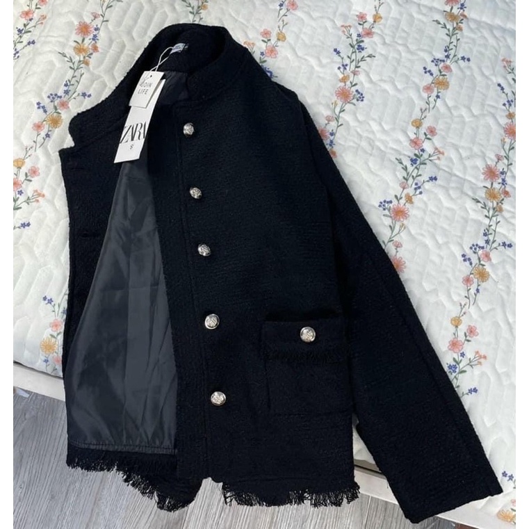 Áo dạ TWEET đen khuy sang chảnh | BigBuy360 - bigbuy360.vn