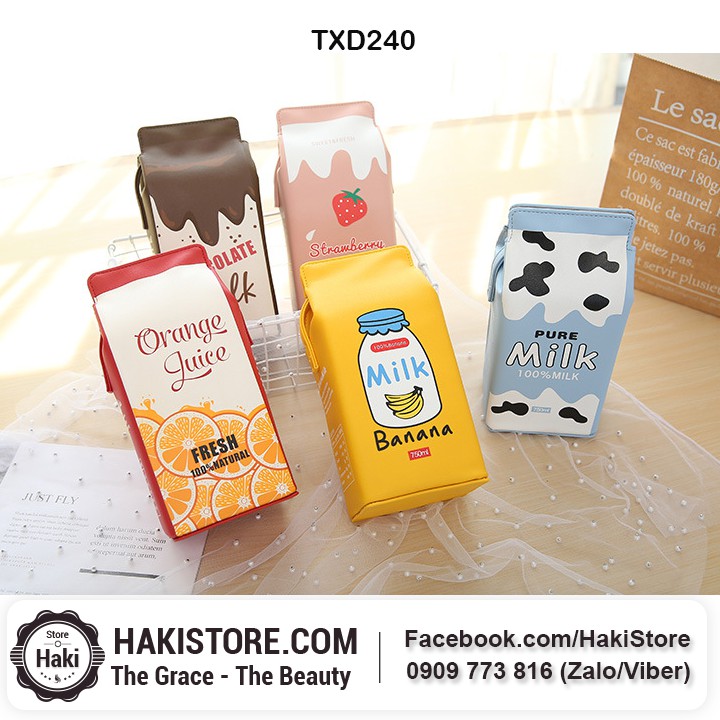 Túi đeo chéo nữ đẹp hình hộp sữa siêu dễ thương TXD240
