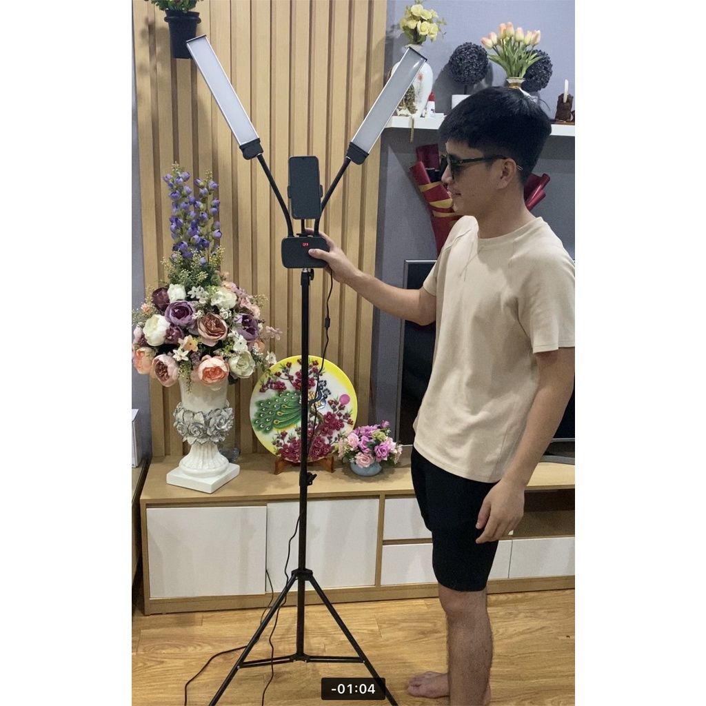 Đèn 2 Râu 2 Nhánh Đèn Spa , Phun Xăm, Phẫu Thuật Live Stream Spa