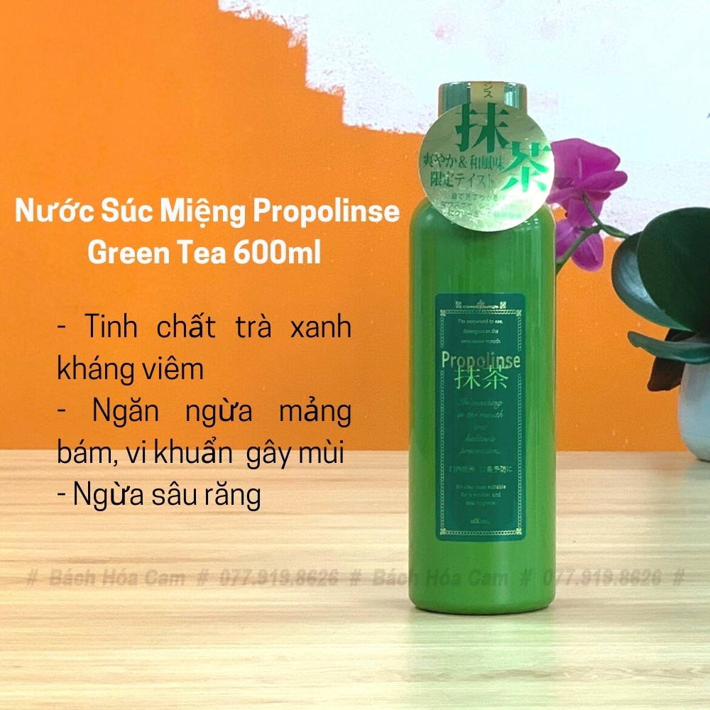 Nước Súc Miệng Propolinse Green Tea Nhật Bản 600ml (Chiết xuất trà xanh)