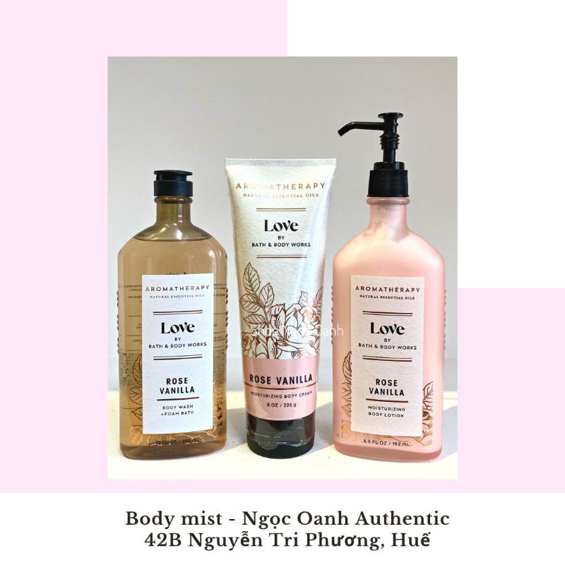 Bộ sản phẩm Rose Vanilla (Love) - BBW