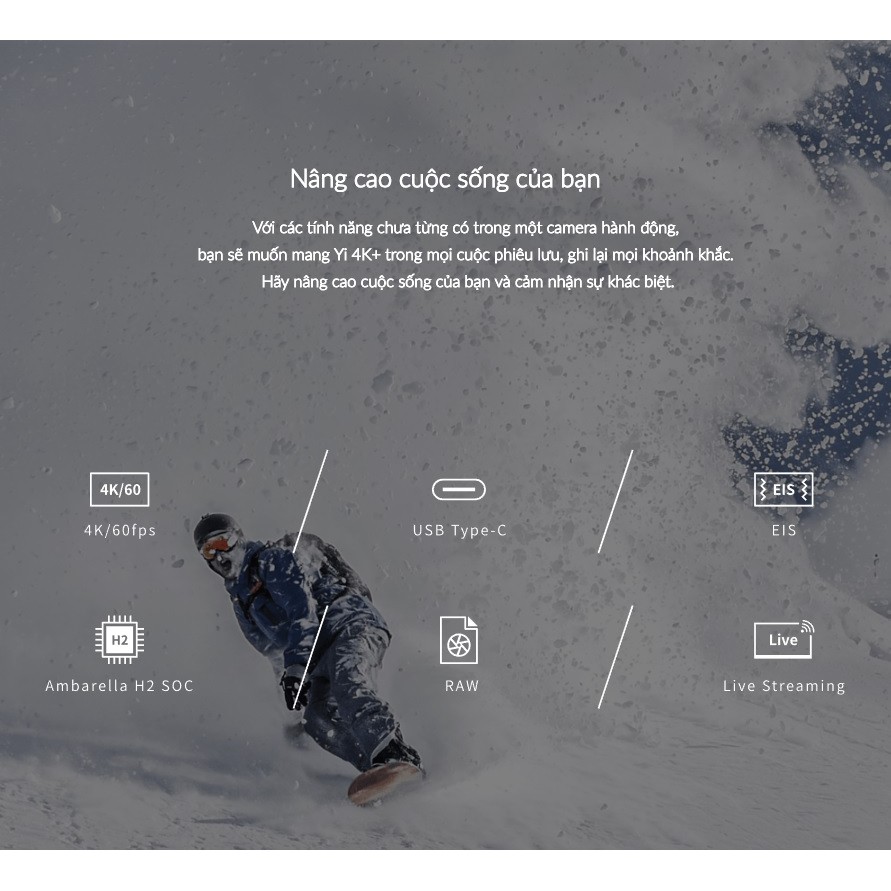 CAMERA Hành động xiaomi YI 4K PLUS ACTION : Chính Hãng