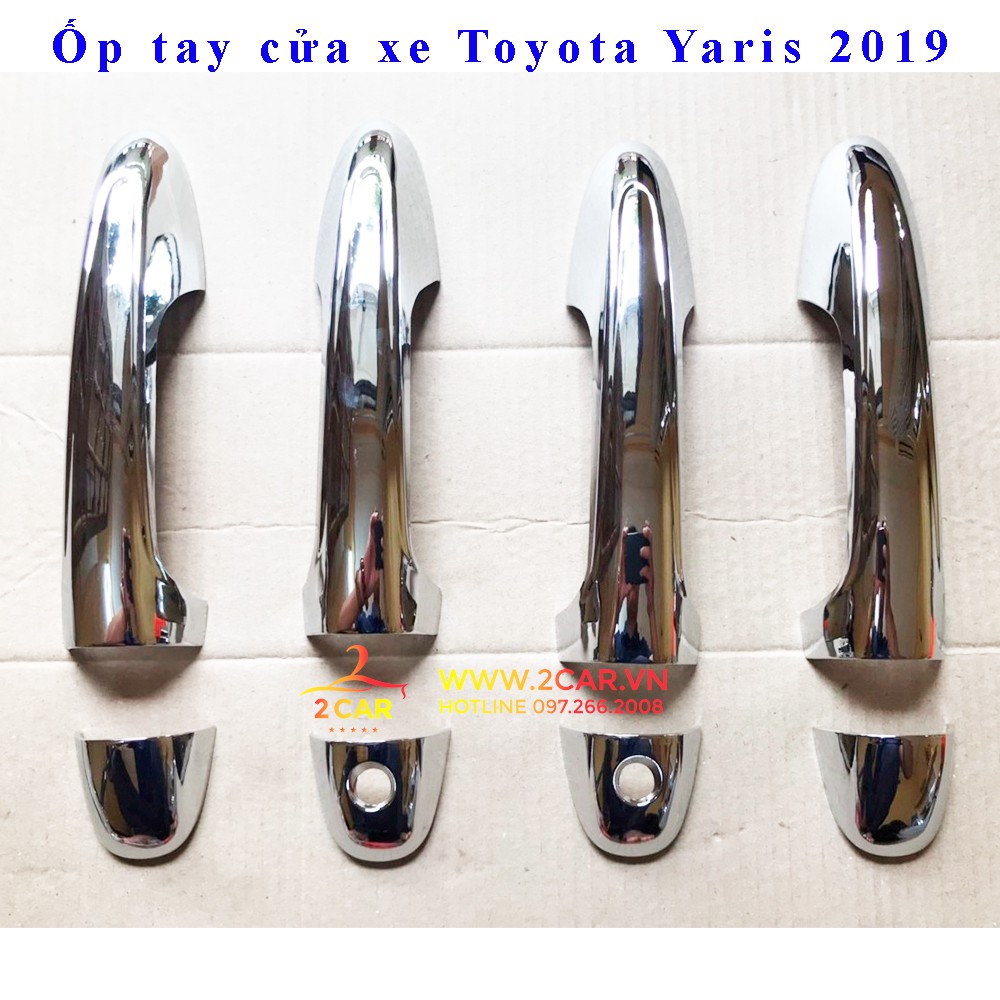 Bộ Ốp tay nắm, hõm cửa xe Toyota Yaris 2016-2020 mạ crom