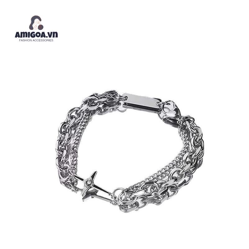 ✨✨Vòng đeo tay nam nữ kiểu dáng hip hop phong cách Hàn Quốc