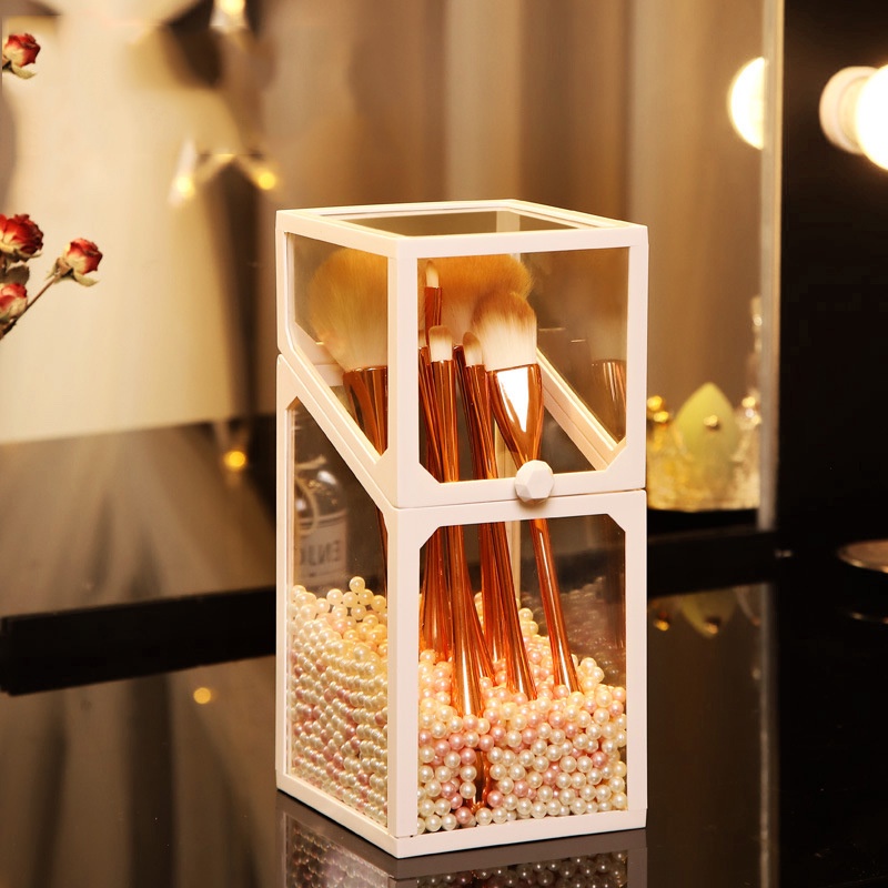 Hộp Đựng Cọ Trang Điểm Cao CấpThuỷ Tinh Sang Trọng