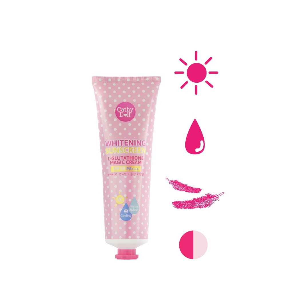 Kem Chống Nắng Dưỡng Trắng Da Cathy Doll L- Glutathione Magic Cream SPF50 PA+++ 60ml