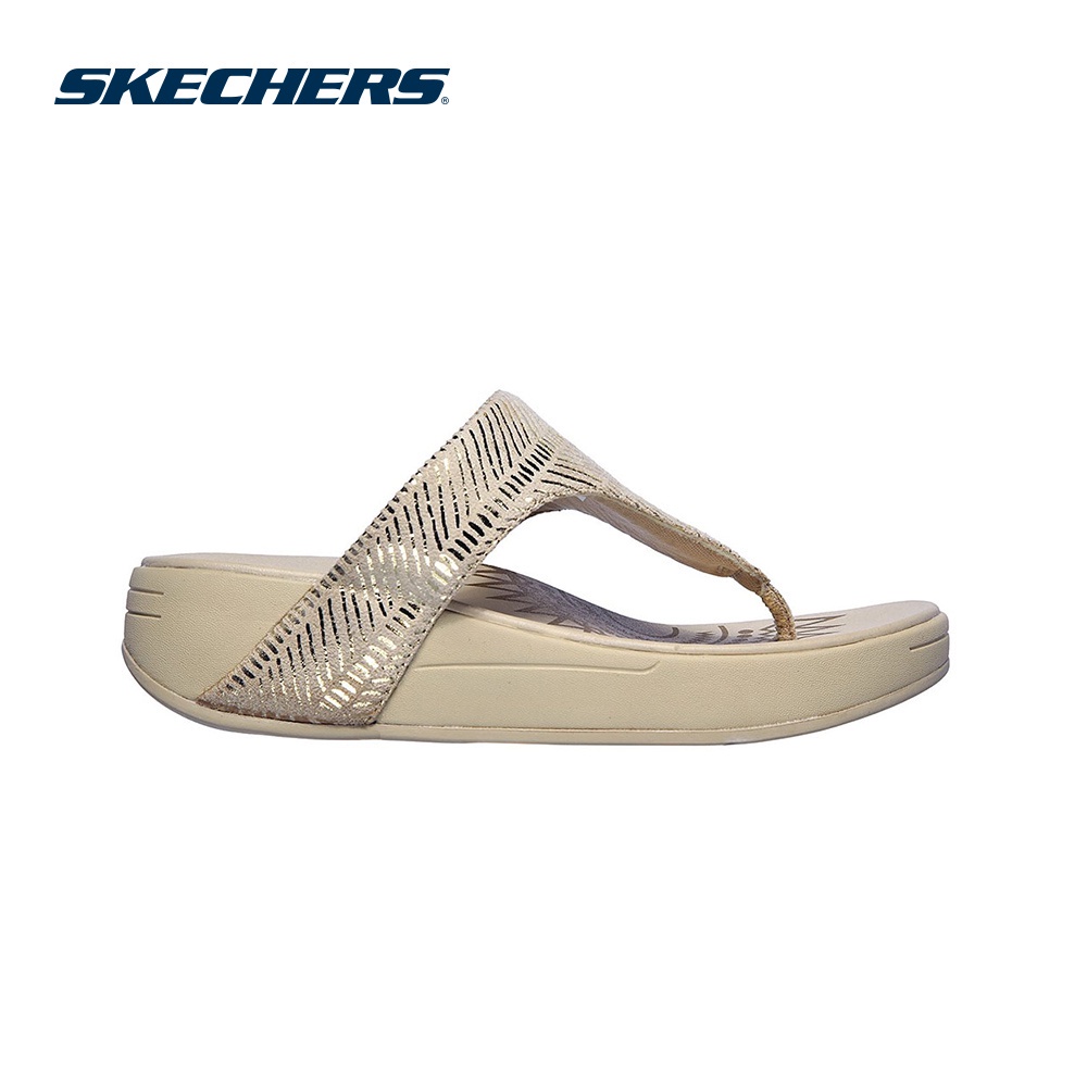 Skechers Nữ Dép Đế Xuồng Modern Comfort Sandals Retrogrades - 163036-NAT