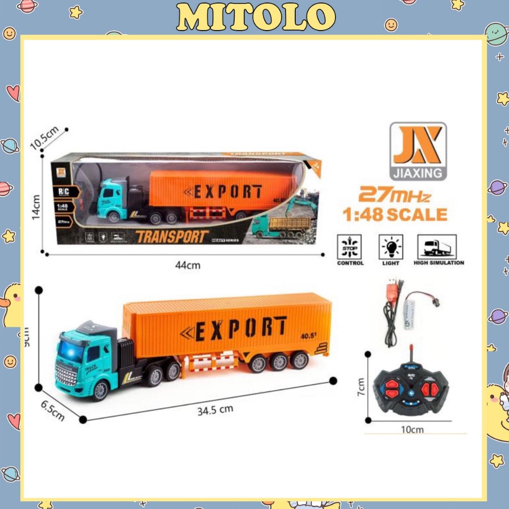 Ô tô điều khiển từ xa MITOLO xe điều khiển xe đầu kéo ô tô đồ chơi 161-1