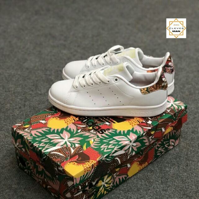 (ẢNH THẬT) Giày thể thao STAN SMITH FLORAL Gót hoa