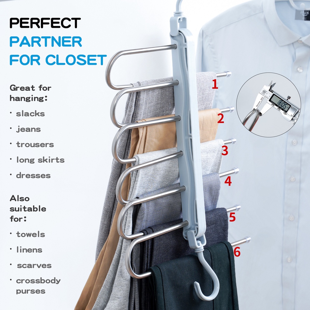 Móc Treo Quần Nhiều Tầng Có Thể Gấp Gọn Tiện Dụng