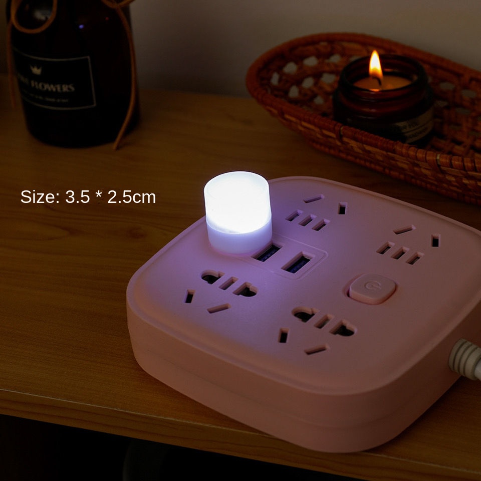 Đèn LED Tròn Để Bàn Bảo Vệ Mắt Sạc Dự Phòng Cổng USB Tiện Dụng