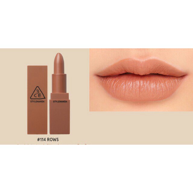 Son Thỏi 3CE Mood Recipe Matte Lip Color (114 + 116 + 909 )