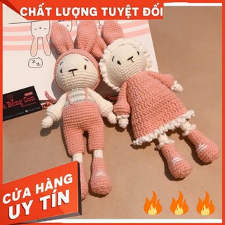 [GẤU BÔNG AN TOÀN CHO BÉ ]Thỏ MIMI và MITI màu hồng - gấu bông handmade - quà tặng ý nghĩa - an toàn cho bé