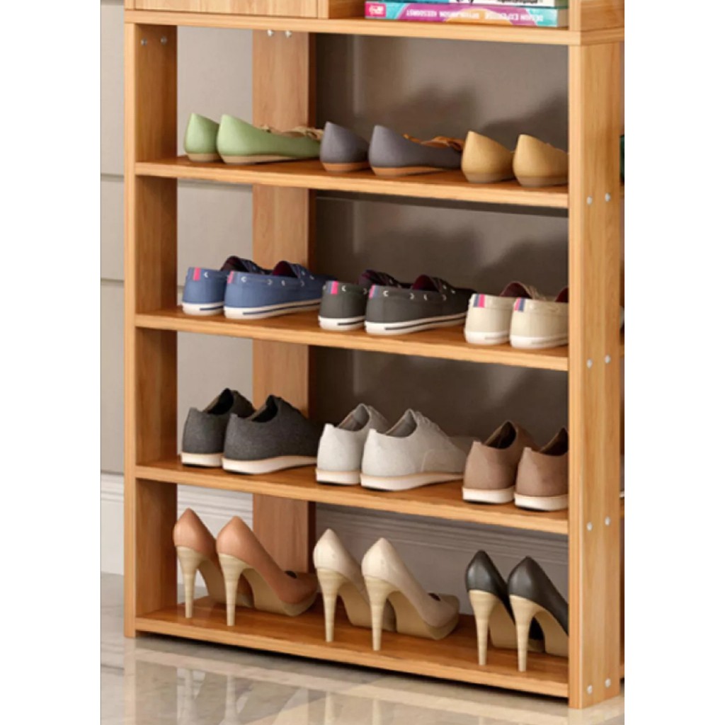 Kệ giày gỗ 5 tầng. Gỗ MDF phủ Melamine cao cấp. Kích thước: 75 x 24 x 83cm.