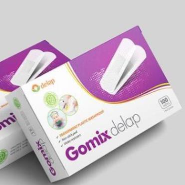 Băng cá nhân Gomix Delap siêu dính chống thấm nước hộp 100 miếng