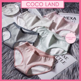 Quần lót nữ, mặc trong váy cotton co dãn mềm mịn❤ kẻ sọc, chất mềm,mịn có lớp kháng khuẩn, không lộ viền