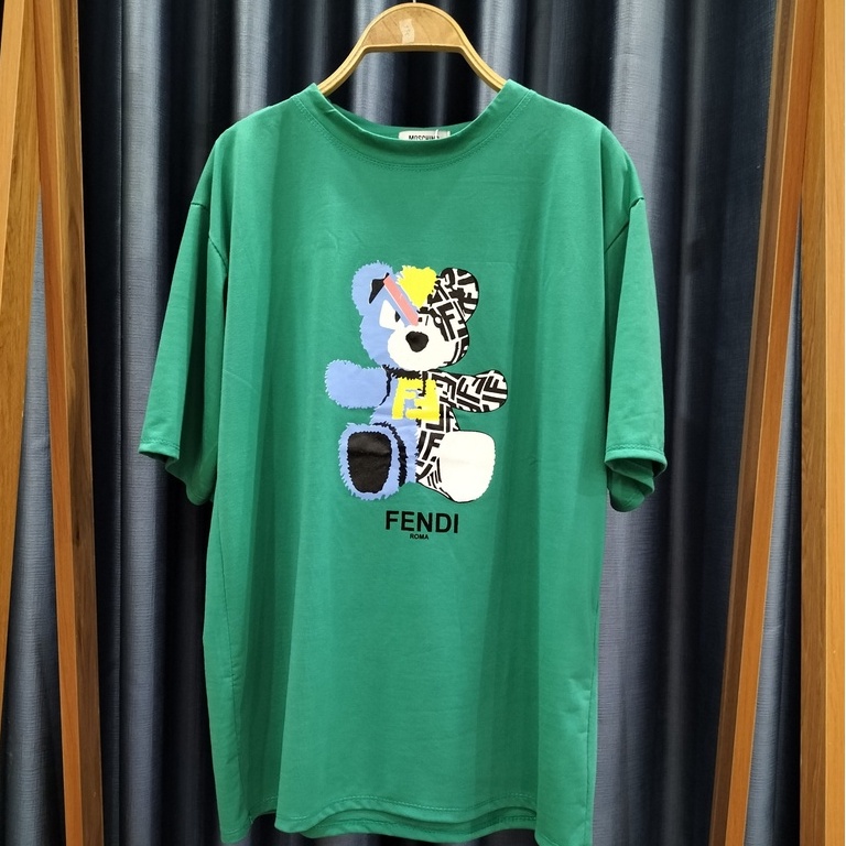 Áo thun nữ, áo phông nữ dáng xuông Fen.di dáng trùm mông hot 2022