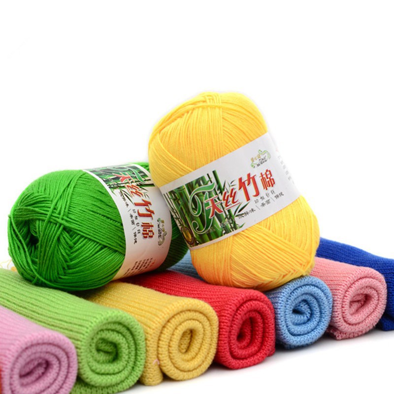 Cuộn len sợi mềm mịn 50g wool