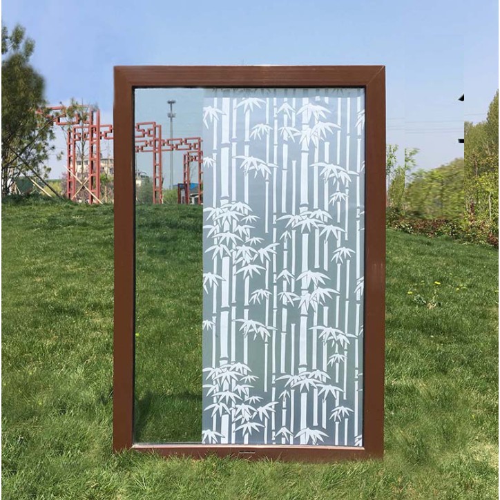 Cuộn 5m dán kính TRÚC TRẮNG khô rổng 45cm