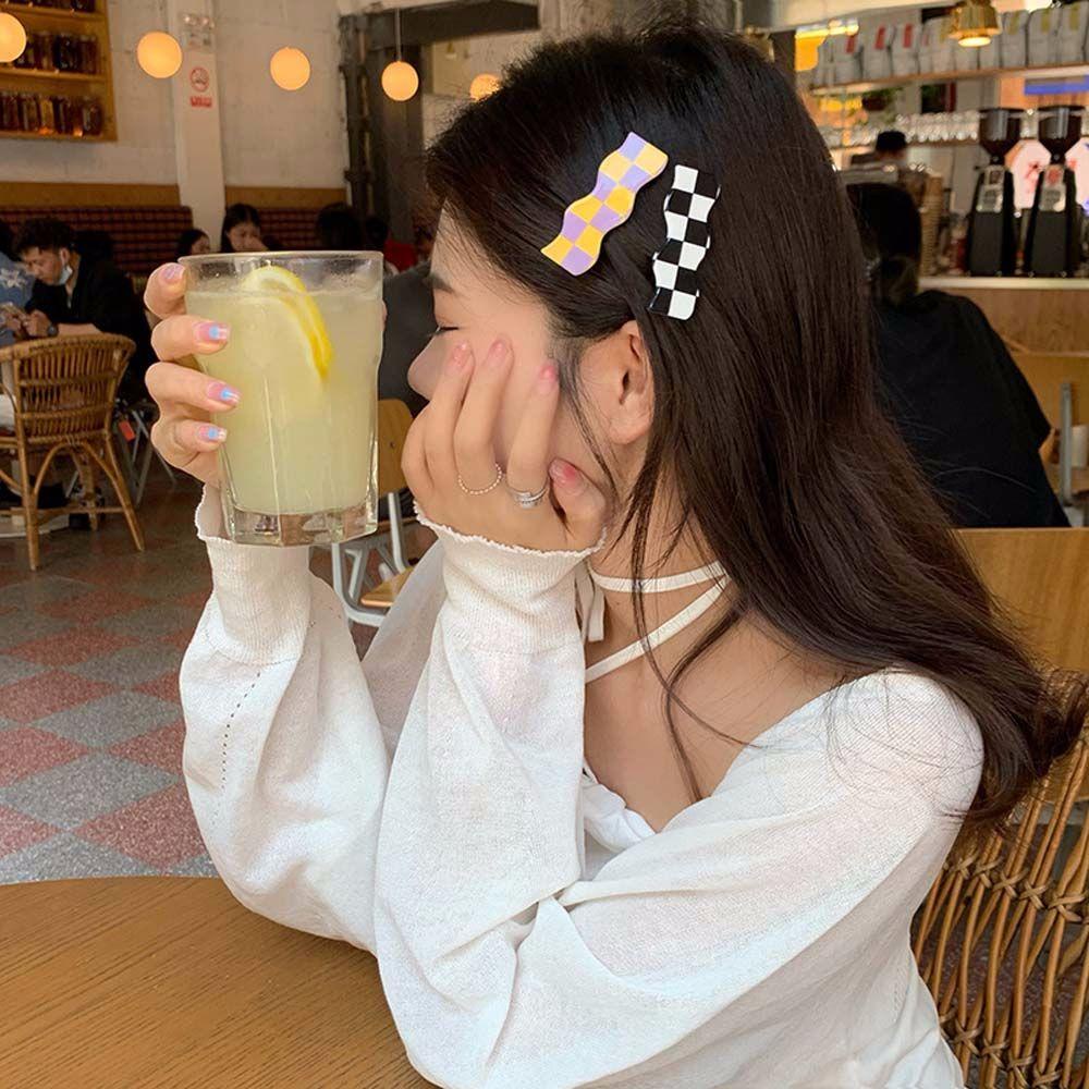 Kẹp Tóc Bằng Nhựa Acrylic Màu Kẹo Kiểu Hàn Quốc Thời Trang Cho Nữ