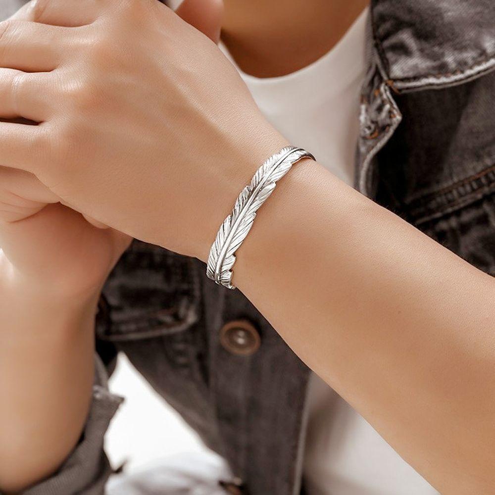 Vòng Đeo Tay Kiểu Vintage Cá Tính Cho Nam|Vòng Tay Hở Hình Lông Vũ Nhiều Màu Sắc Có Thể Điều Chỉnh Kích