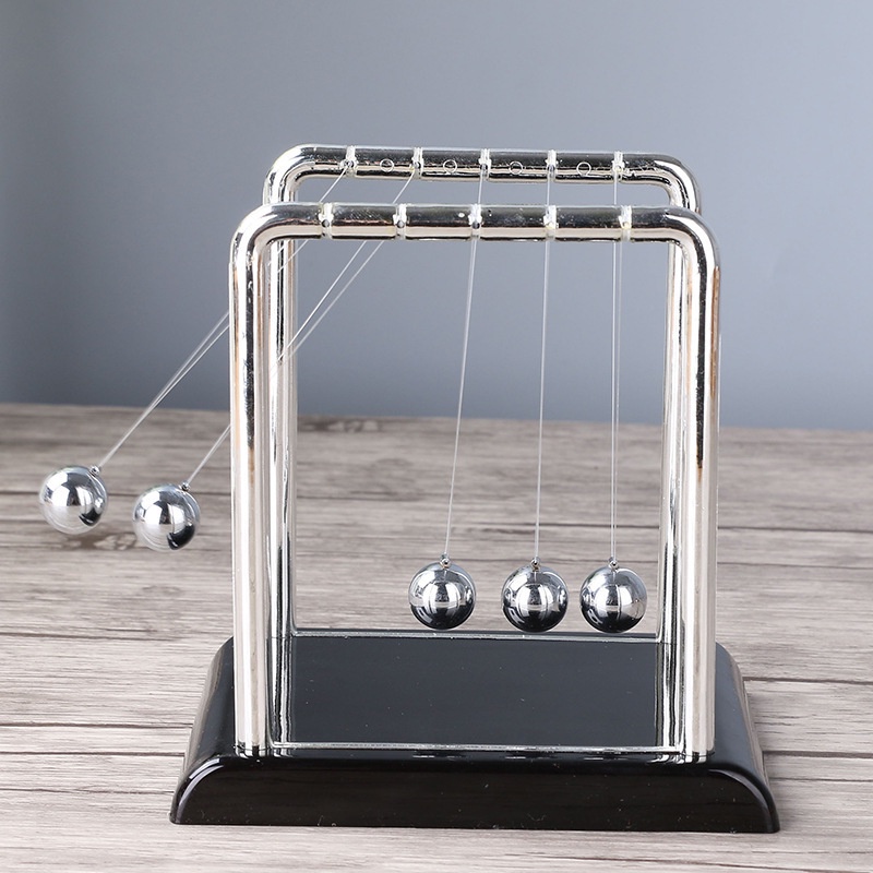 Newton quả lắc mini bức tượng nhỏ thu nhỏ quả cầu newton Quả bóng cân bằng thép Trang trí nội thất Vật lý trẻ em Khoa học giáo dục đồ trang trí