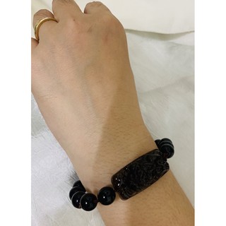 Vòng tay tỳ hưu đá obsidian