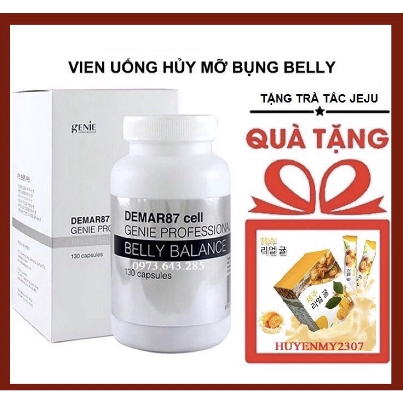 Viên uống hủy mỡ bụng Genie Demar87 Cell Professional Belly Balance Hàn Quốc