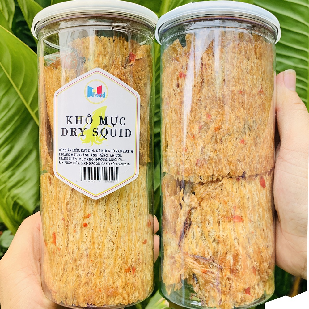 [ HCM ] Mực Tẩm Gia Vị hũ pet 250gram | Mực Cán Tẩm - KHÔ MỰC