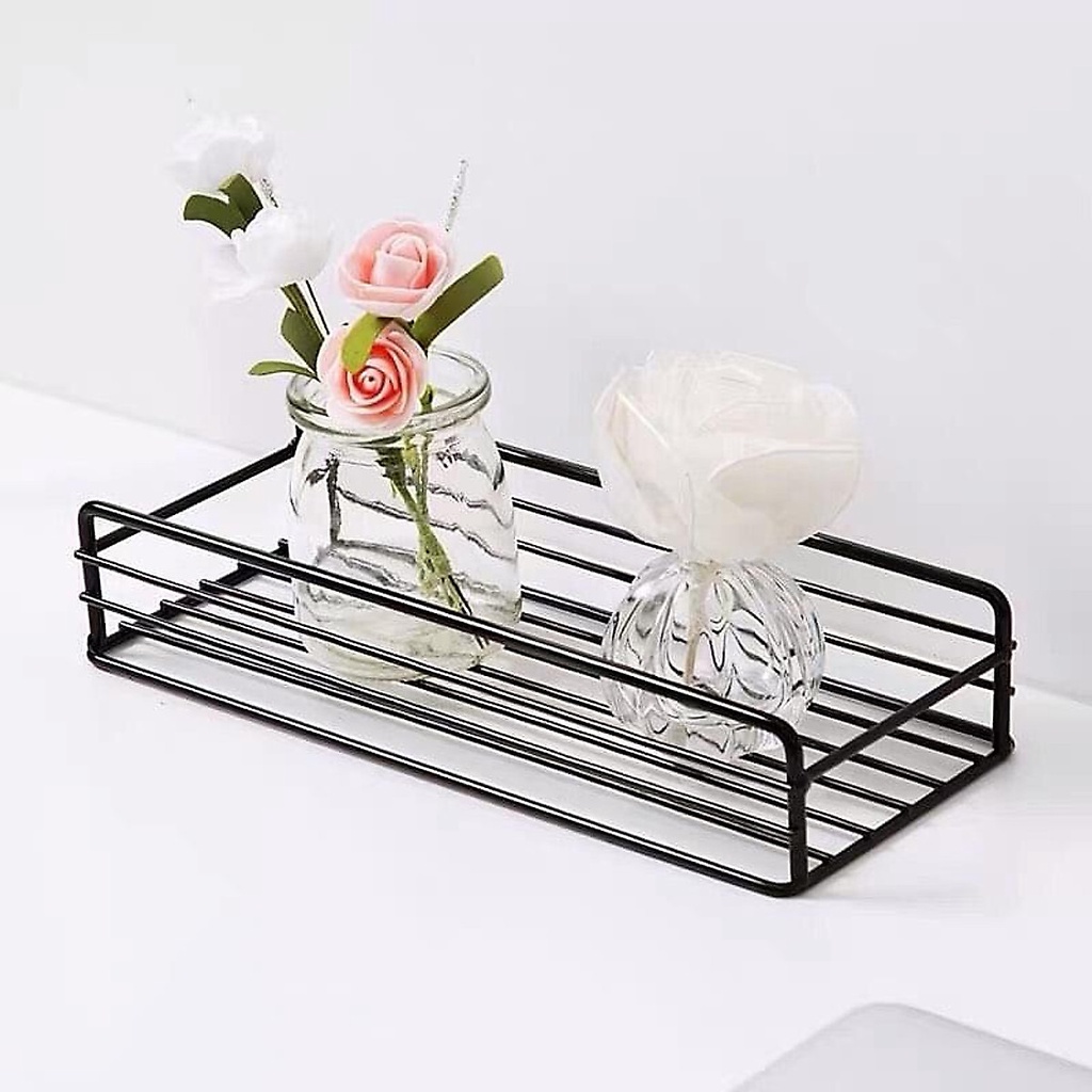 Kệ Góc Nhà Tắm Hình Chữ Nhật Có Sơn Tĩnh Điện, Kệ Nhà Tắm, Nhà Bếp Dán Tường Siêu Dính Tặng Kèm Tấm Dán