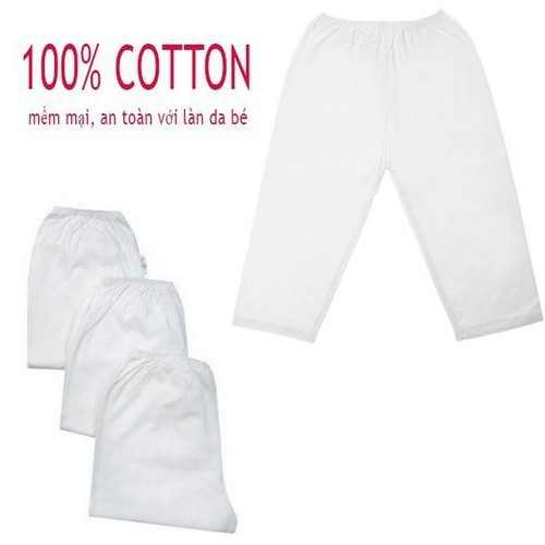 [NHIỀU SIZE] Quần Dài Trắng Bossini 100% Cotton Cao Cấp Thấm Hút Tốt.