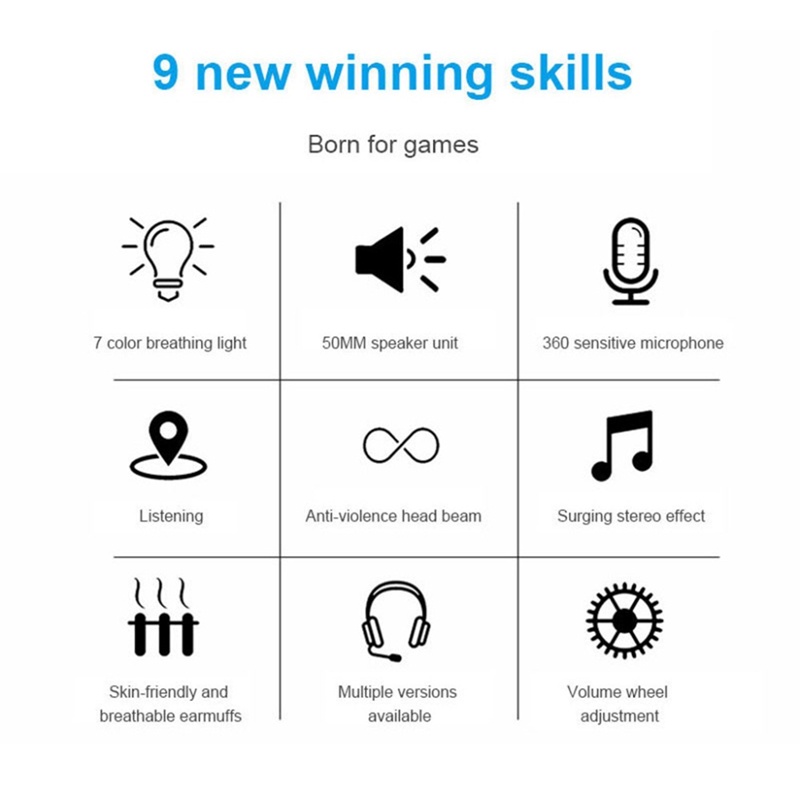 Tai Nghe Chơi Game 4D Cổng Usb + 3.5M Có Đèn Led 7 Màu Cho Ps4 Xbox One Pc PUBG