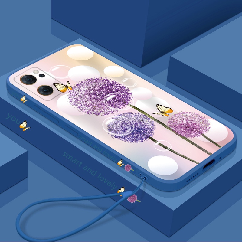 Ốp Điện Thoại Silicon Dẻo Họa Tiết Hoa Bồ Công Anh Sang Trọng Cho OPPO Reno 8 Pro 7 Pro 5G 8Z 7Z reno7Z 5G