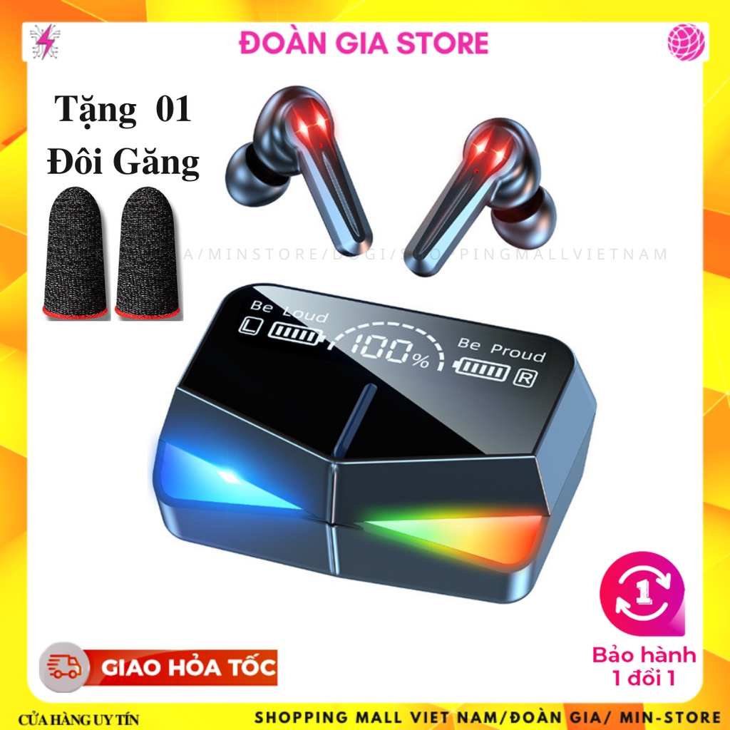 Tai nghe không dây gaming bluetooth Dogitek M28 có LED RGB và không trễ âm ( Bản quốc tế, tặng găng tay)