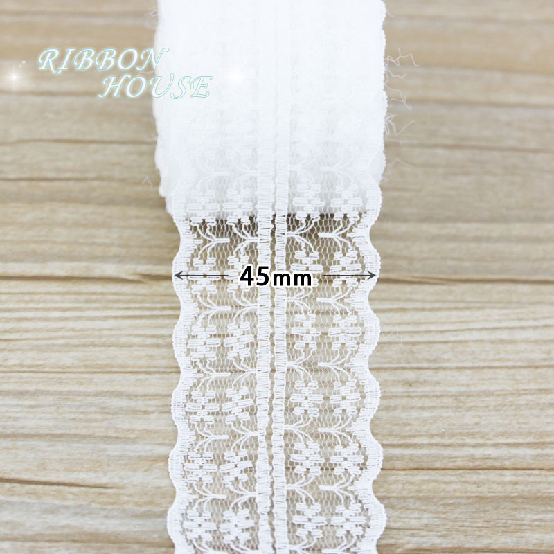 Cuộn dây ren trắng 45mm dài 5 yard dùng cho trang trí