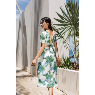 Jenny Le - Áo croptop dây lưng đan chéo có mút ngực- Coco Top JL133