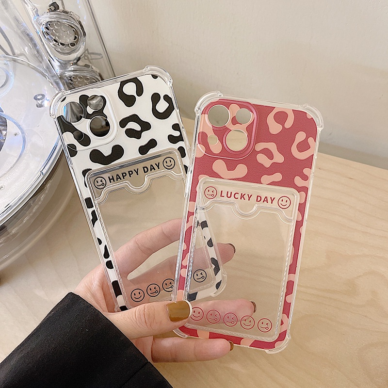Ốp lưng iphone ốp Điện Thoại Họa Tiết Hoa May Mắn Có Ngăn Đựng Thẻ Cho iPhone 14 13 12 11 PROMAX XS XR XSMAX SE2020 6 7 8P