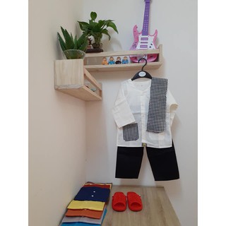 Bộ Bà Ba Trẻ Em Màu Trắng Kem (7kg-45kg) (Tặng kèm Khăn rằn)