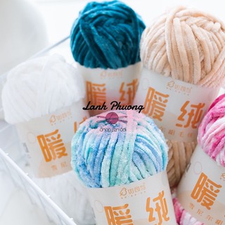 Len Nhung Chenille Mềm Mịn Đan Móc Đồ Len, Thú Bông