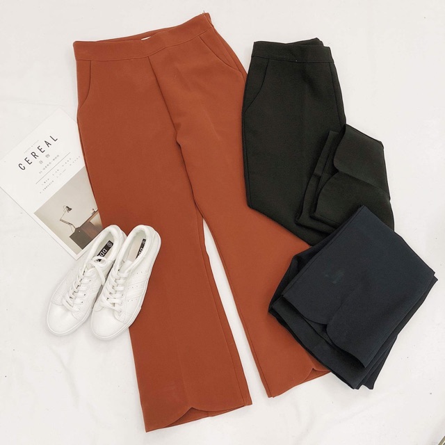 Quần cullottes gấu lượn