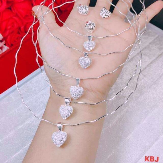 Kiềng bạc lượn sóng mặt tim