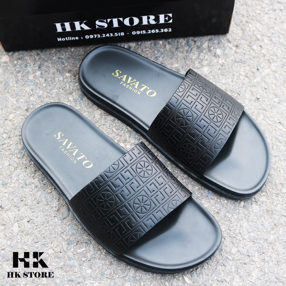 Dép nam da xịn - kiểu dáng nhẹ nhàng dễ sử dụng cực êm chân - hàng chính hãng HK.STORE da xịn bảo hành 12 tháng.