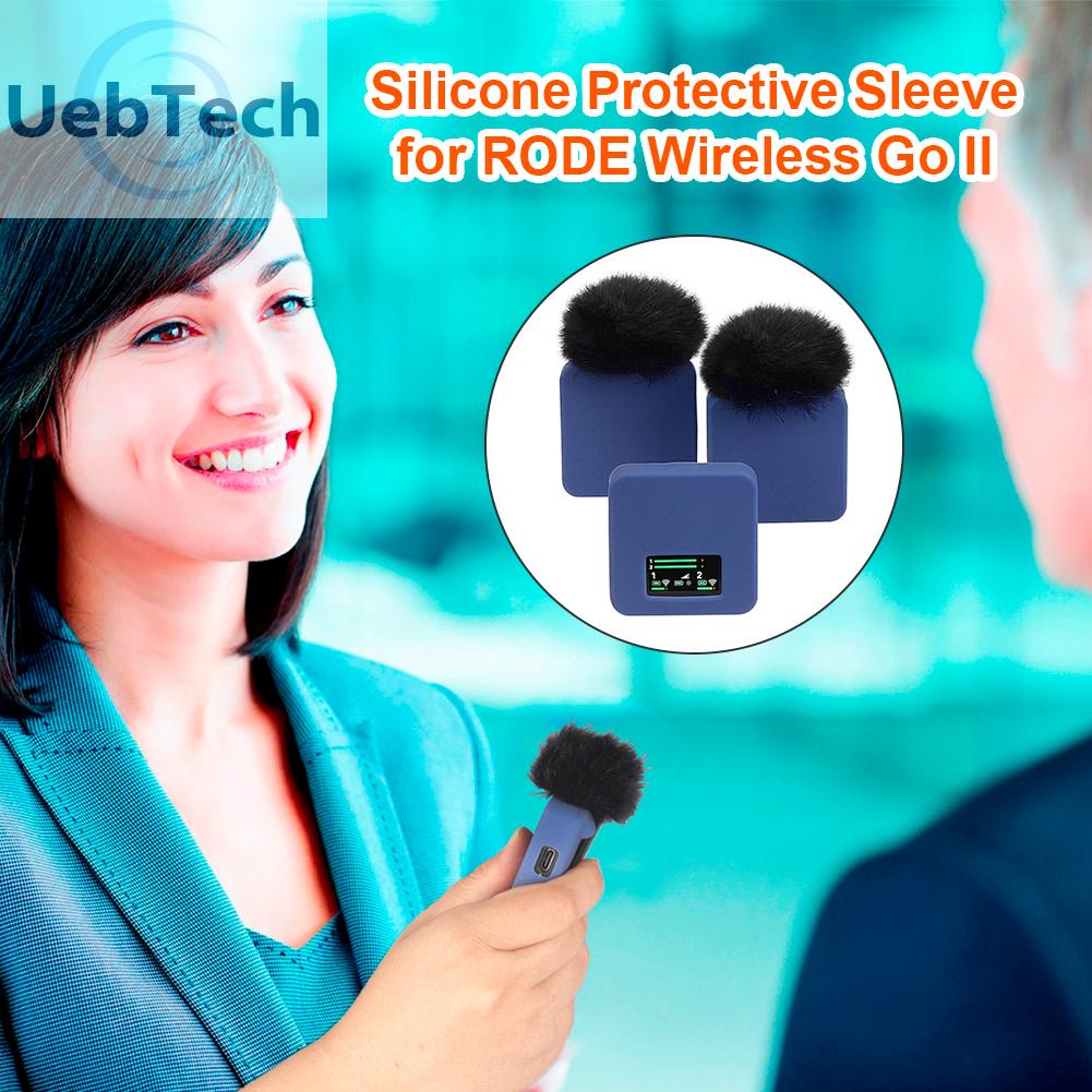 Uebtech 3pcs Dustproof Silicone Protective Case for RODE Wireless Go II Microphone
