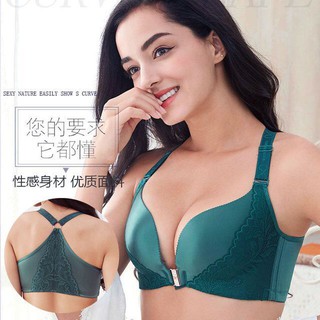 34-52cde Không Dây Kích Thước Lớn ABCDE Cốc Tập Hợp Có Thể Điều Chỉnh Khóa Phía Trước Đẹp Áo Ngực Châu Âu Mỹ Béo mm Tập Hợp Đầm Sâu v Đẩy Lên Lưng Đẹp