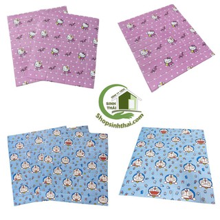 Xốp dán tường hello kitty màu hồng và doremon màu xanh dương 70cm x 77cm - chọn loại